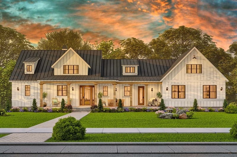 farmhouse house plans with wrap around porch 5