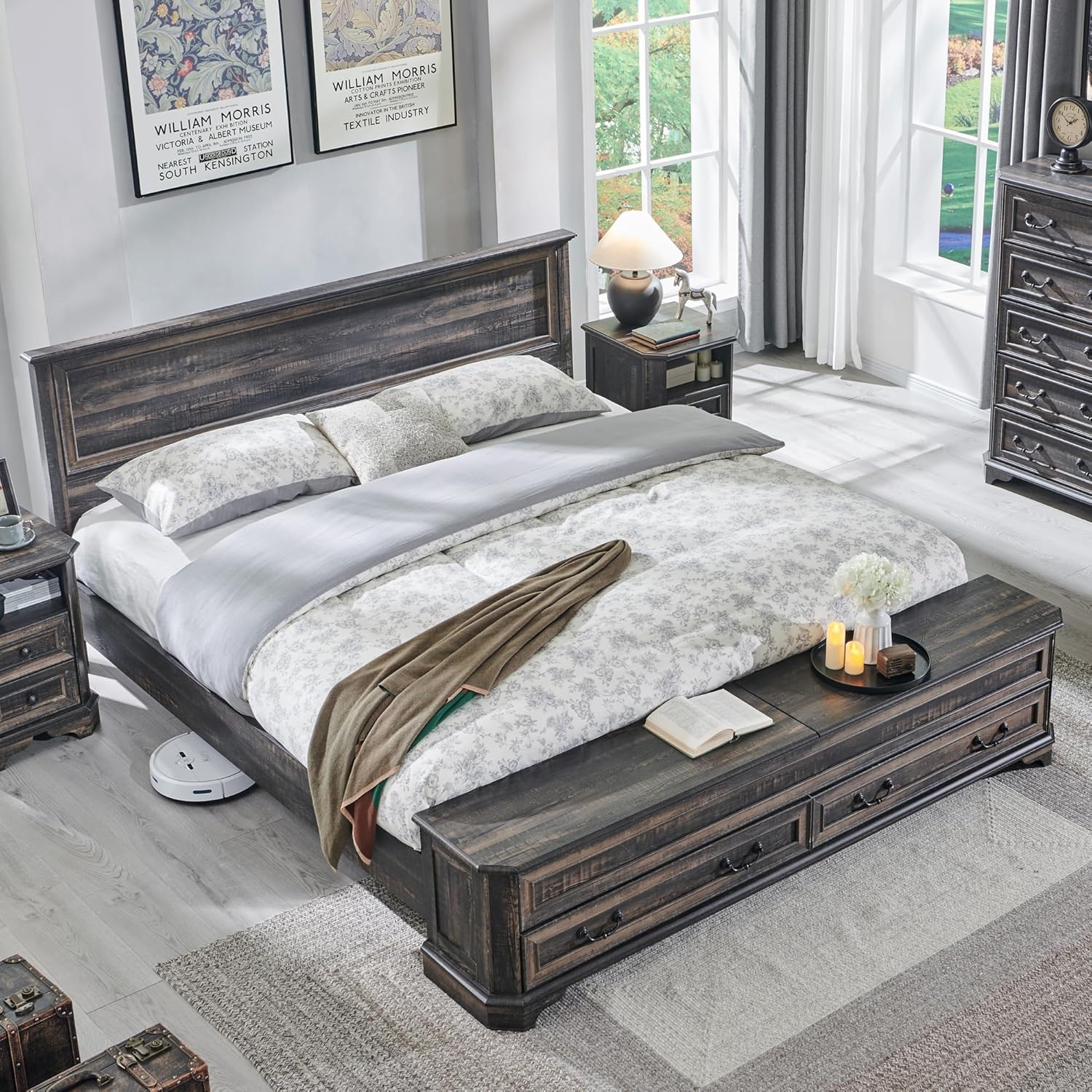 farmhouse king bed with storage 2