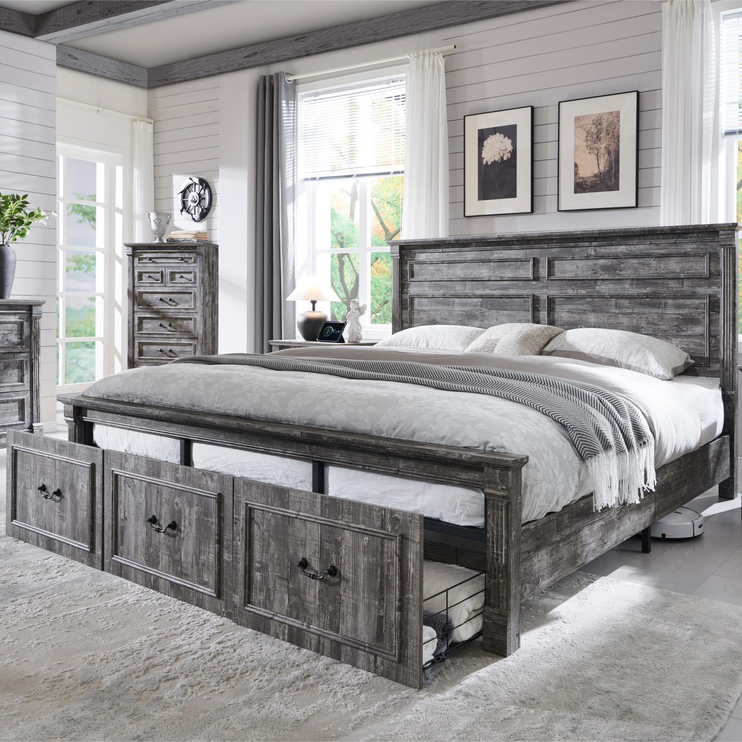 farmhouse king bed with storage 5