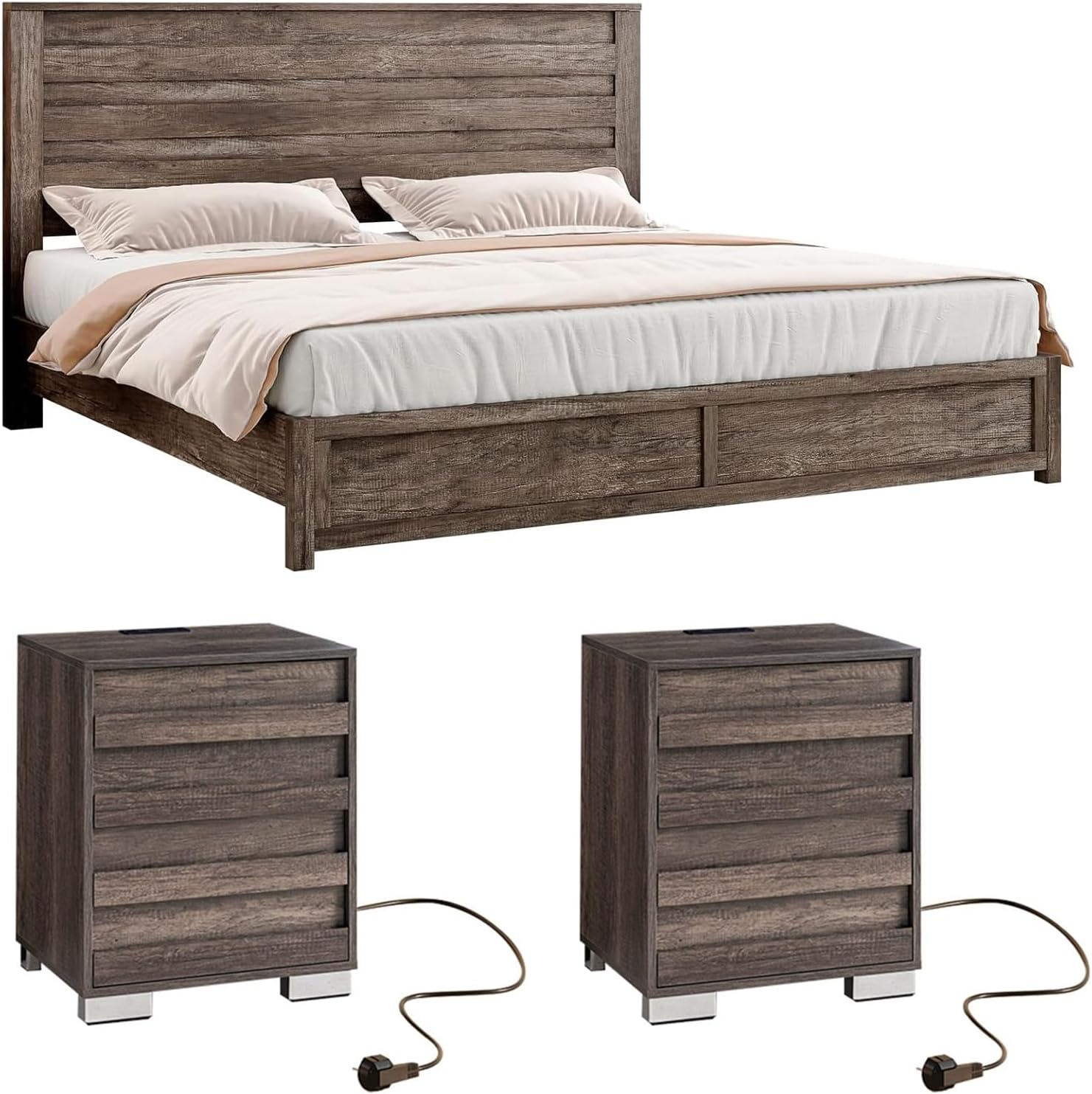 farmhouse king size bedroom sets 4