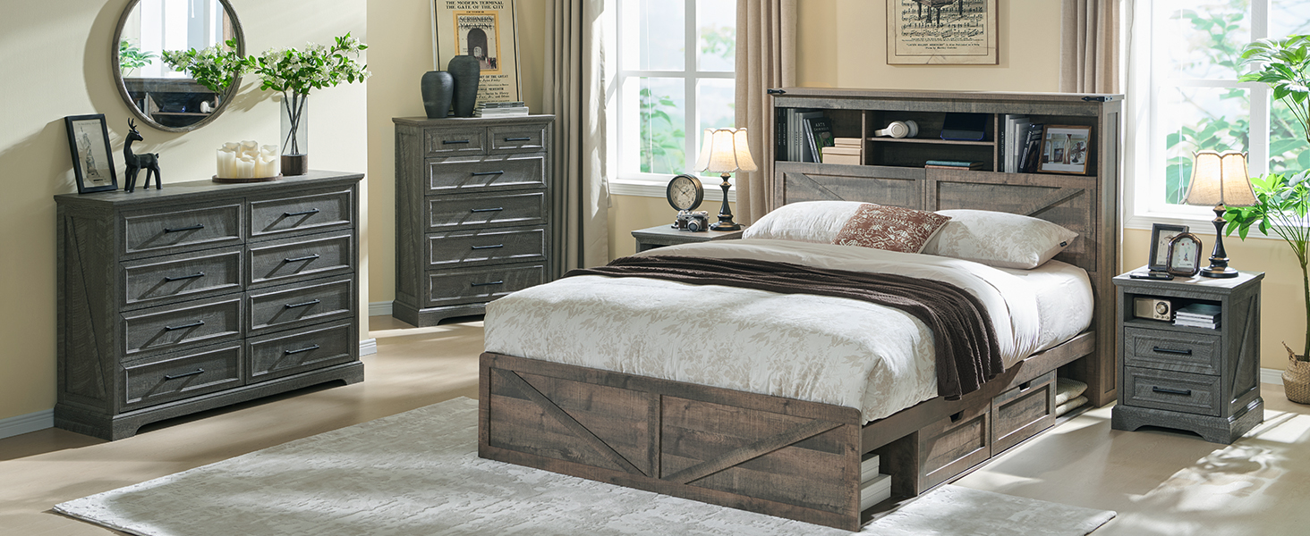 farmhouse king size bedroom sets 5