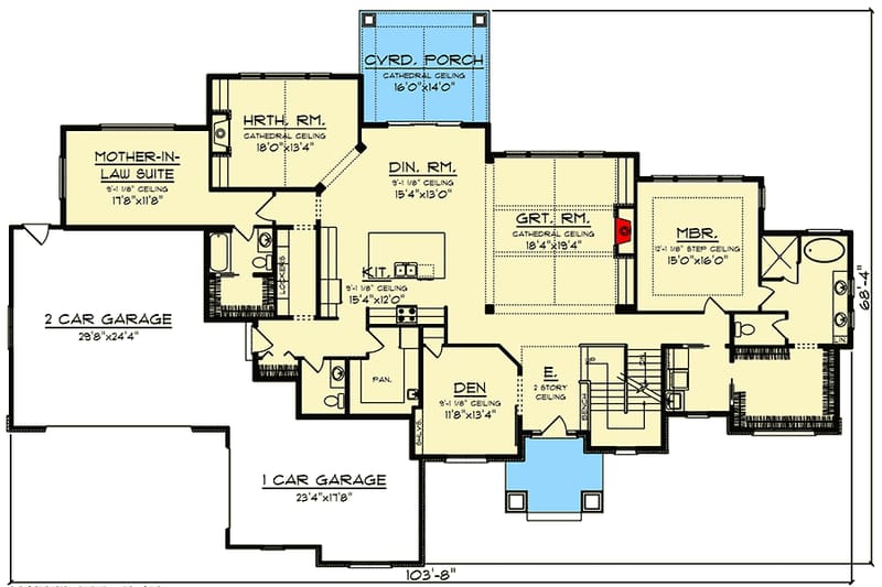 farmhouse plans with mother in law suite 4