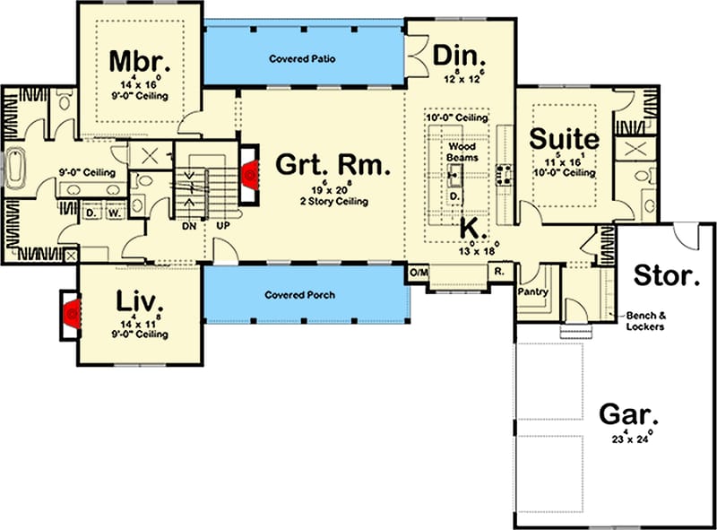 farmhouse plans with mother in law suite 1