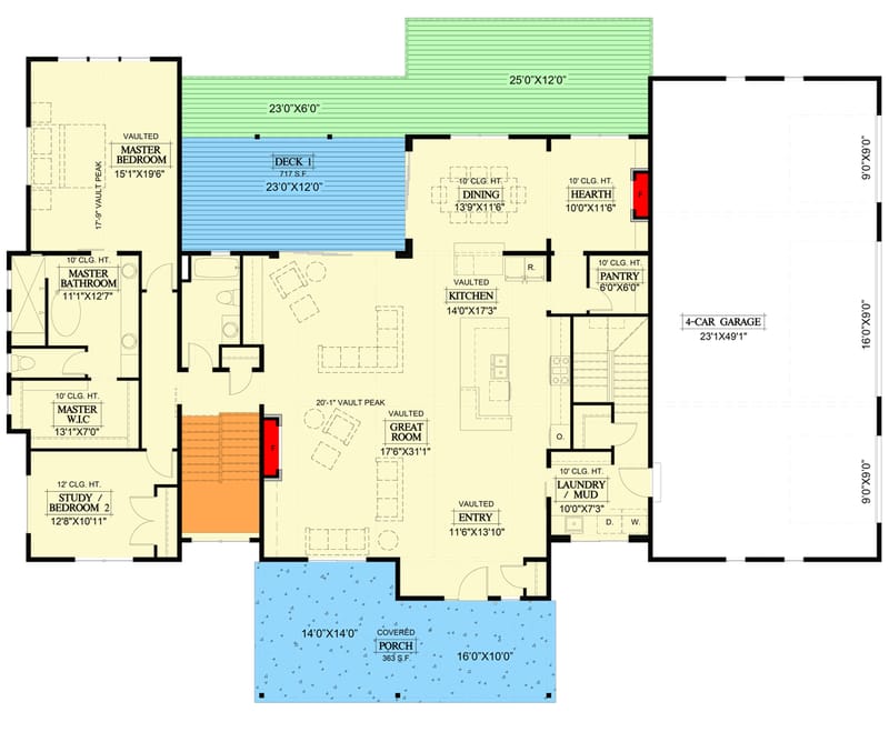 farmhouse plans with mother in law suite 5