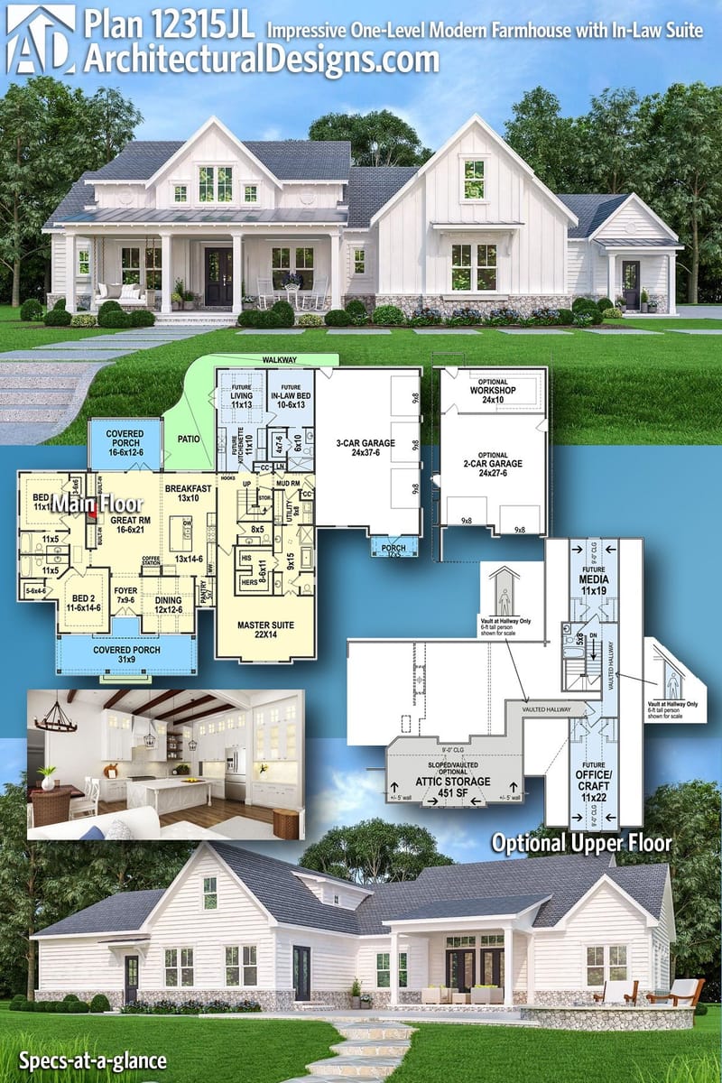 farmhouse ranch with inlaw suite plans 2