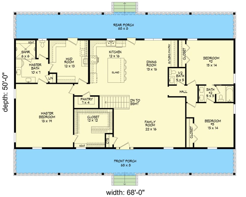 farmhouse ranch with inlaw suite plans 3