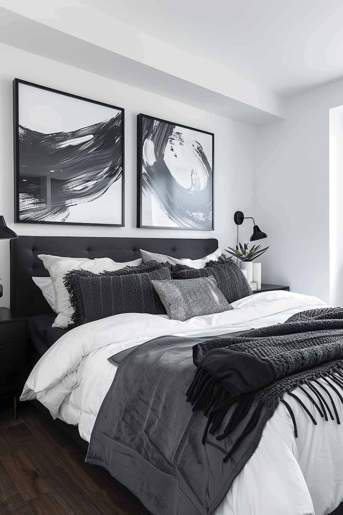Finding Serenity The Timeless Appeal of Black and White Art in Your Bedroom 1
