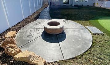 fire pit on concrete slab 3