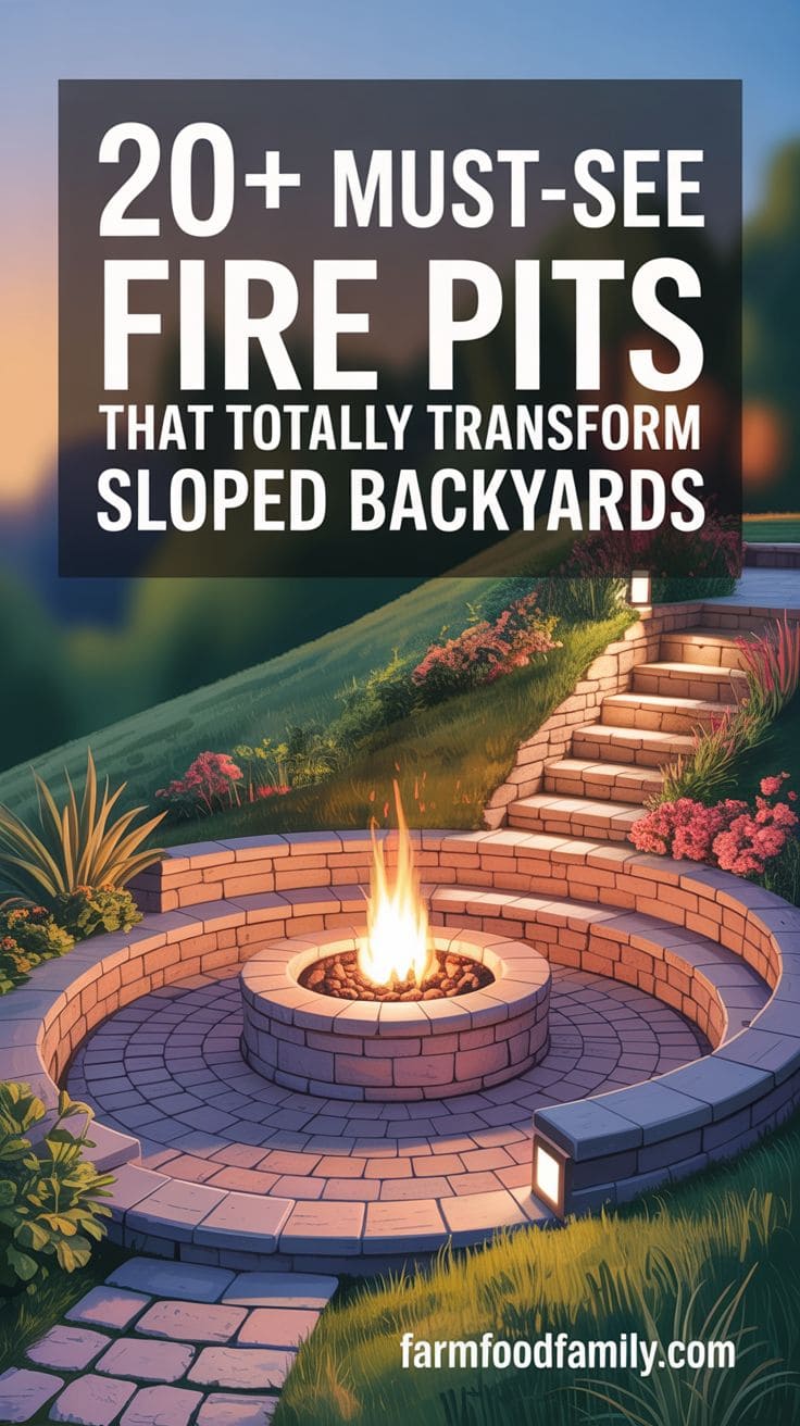 fire pit on sloped yard 5