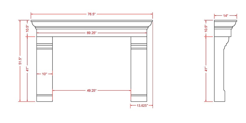 fireplace mantel height from floor 5