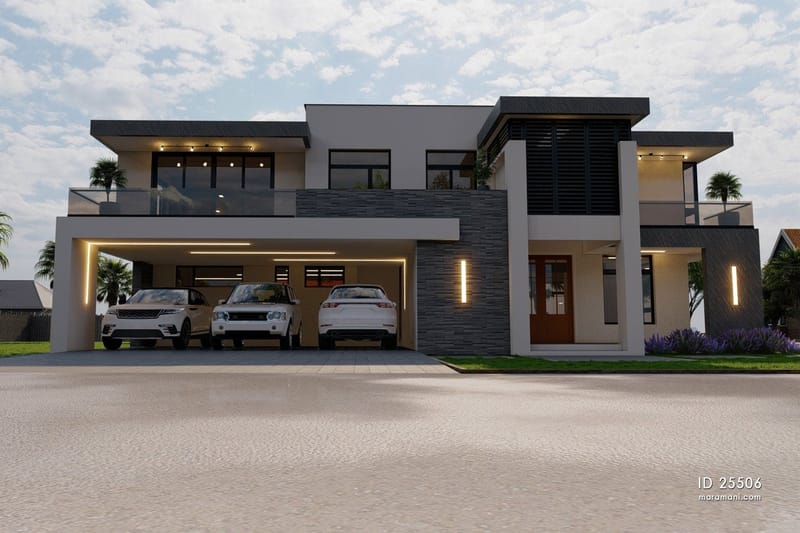five bedroom modern house plans 3
