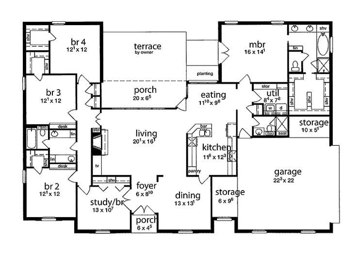 five bedroom modern house plans 5