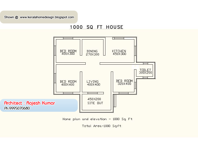 floor plan 1000 sq ft 5