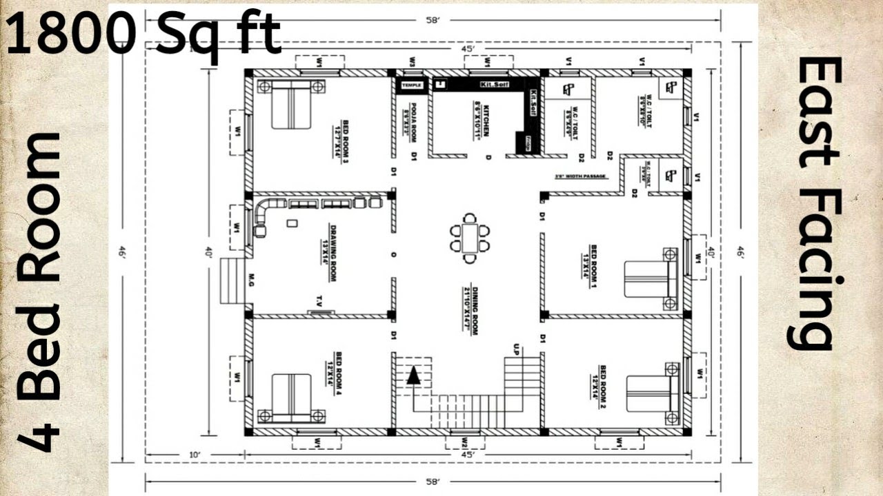 floor plans 1800 sq feet 4