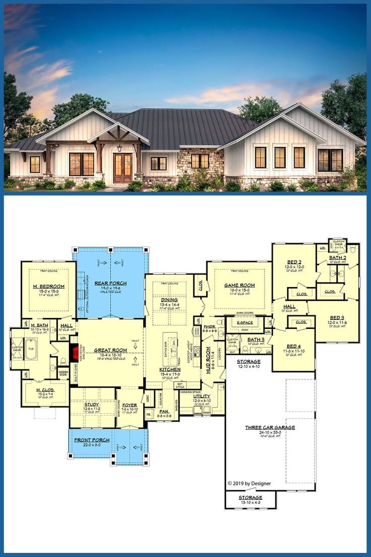 floor plans 4 bedroom ranch 4