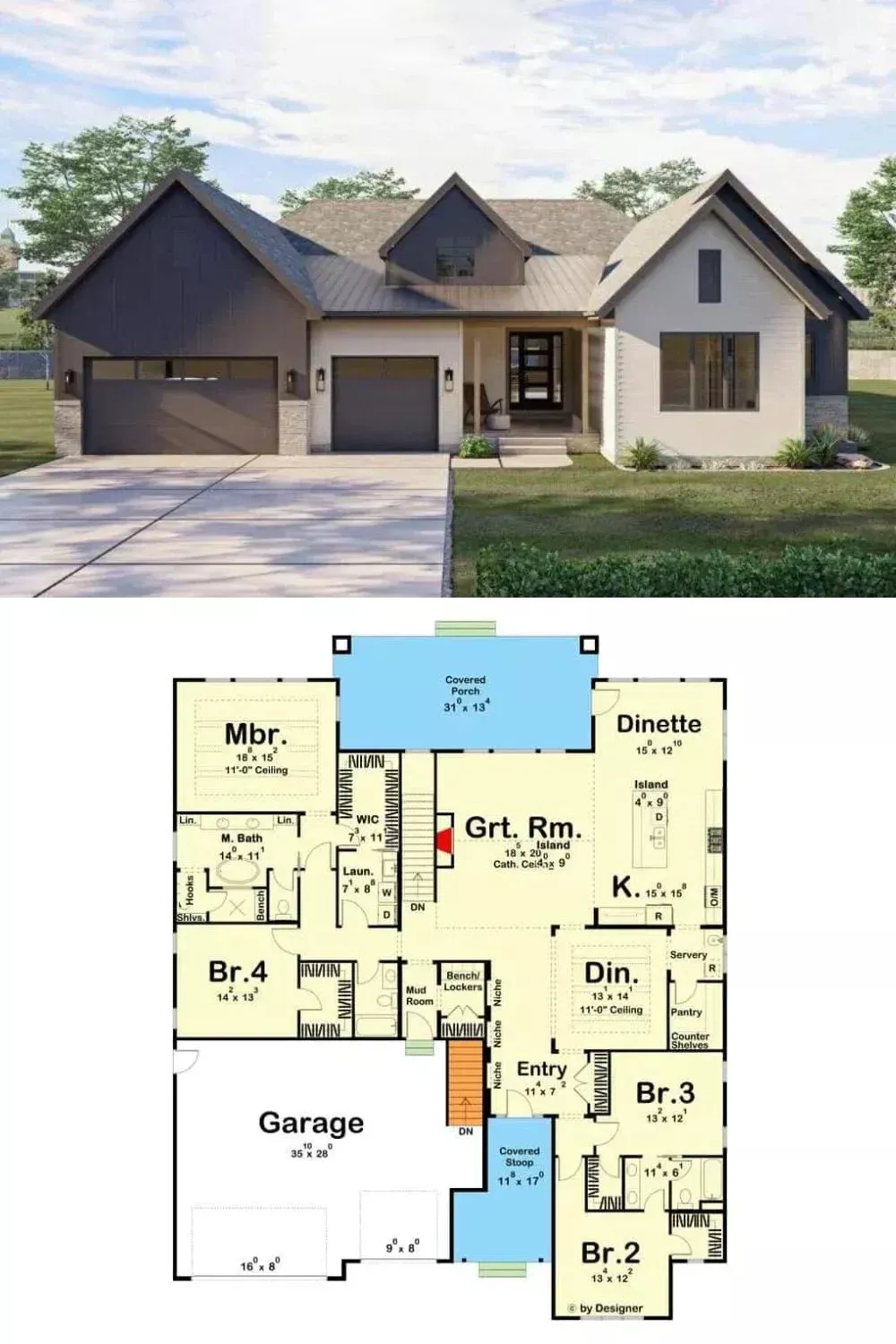 floor plans 4 bedroom ranch 5