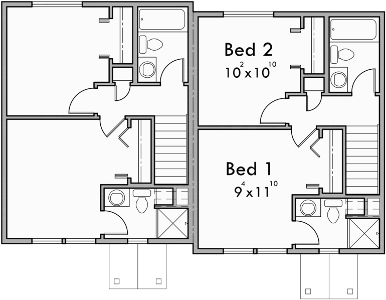 floor plans duplex 2 bedroom 3