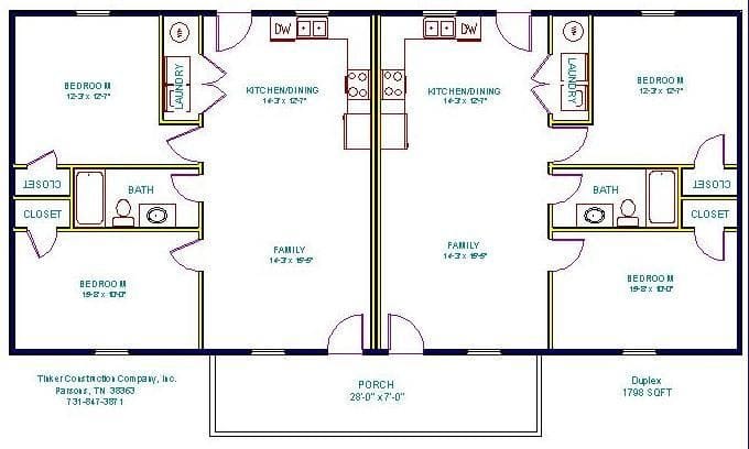 floor plans duplex 2 bedroom 3