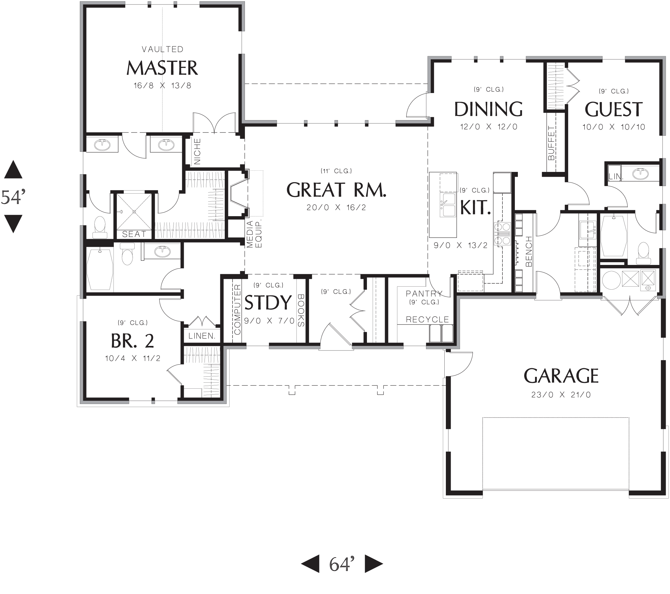 floor plans for 3 bedroom ranch homes 4