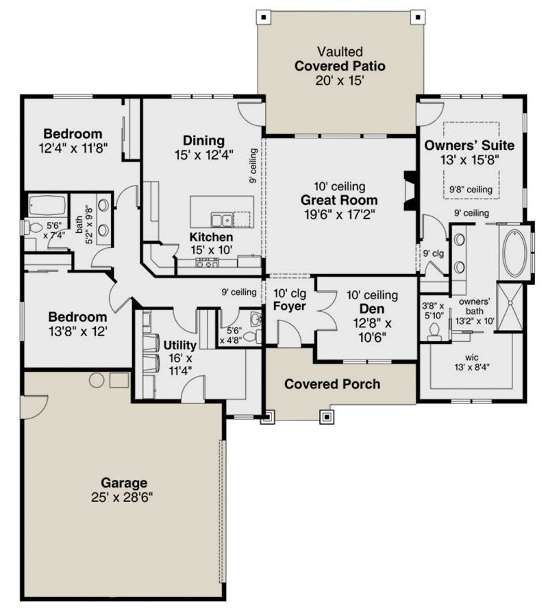 floor plans for 3 bedroom ranch homes 5