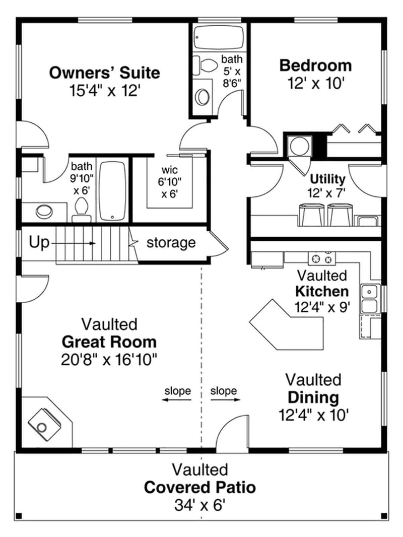 floor plans for a 2 bedroom 2 bath house 5