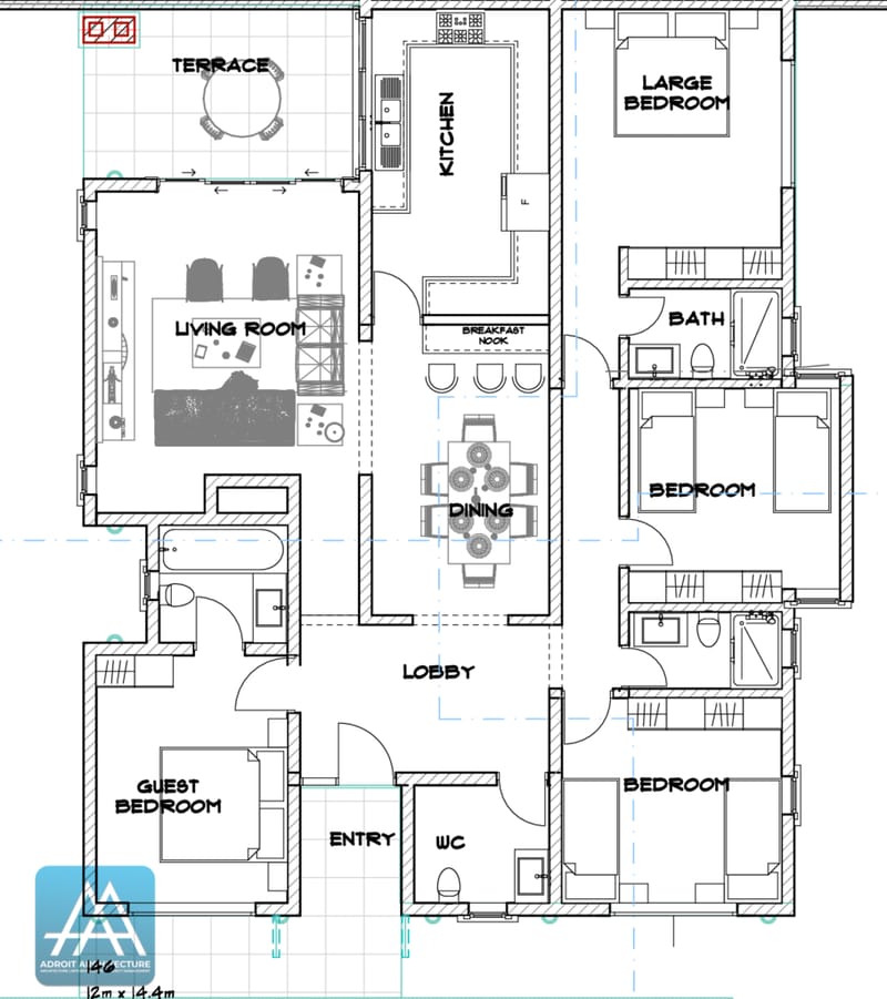 floor plans for a 4 bedroom house 4