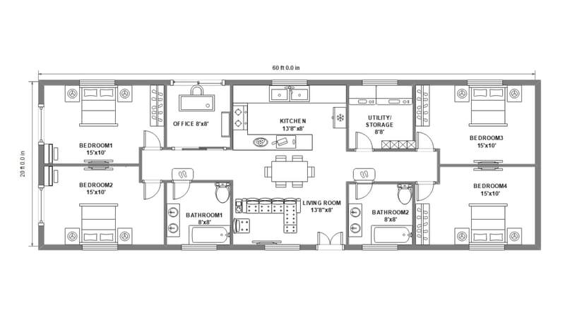 floor plans for a 4 bedroom house 2