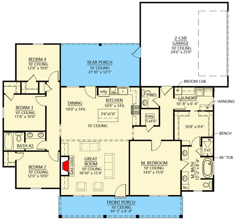 floor plans for a 4 bedroom house 4