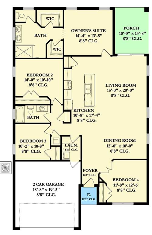 floor plans for a 4 bedroom ranch house 3