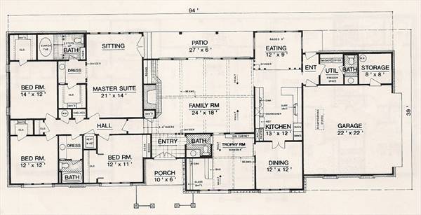 floor plans for a 4 bedroom ranch house 5