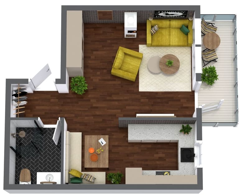 floor plans for a studio apartment 3