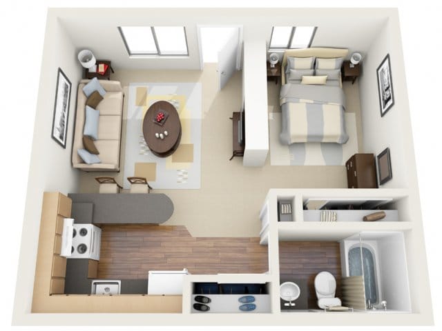 floor plans for a studio apartment 4