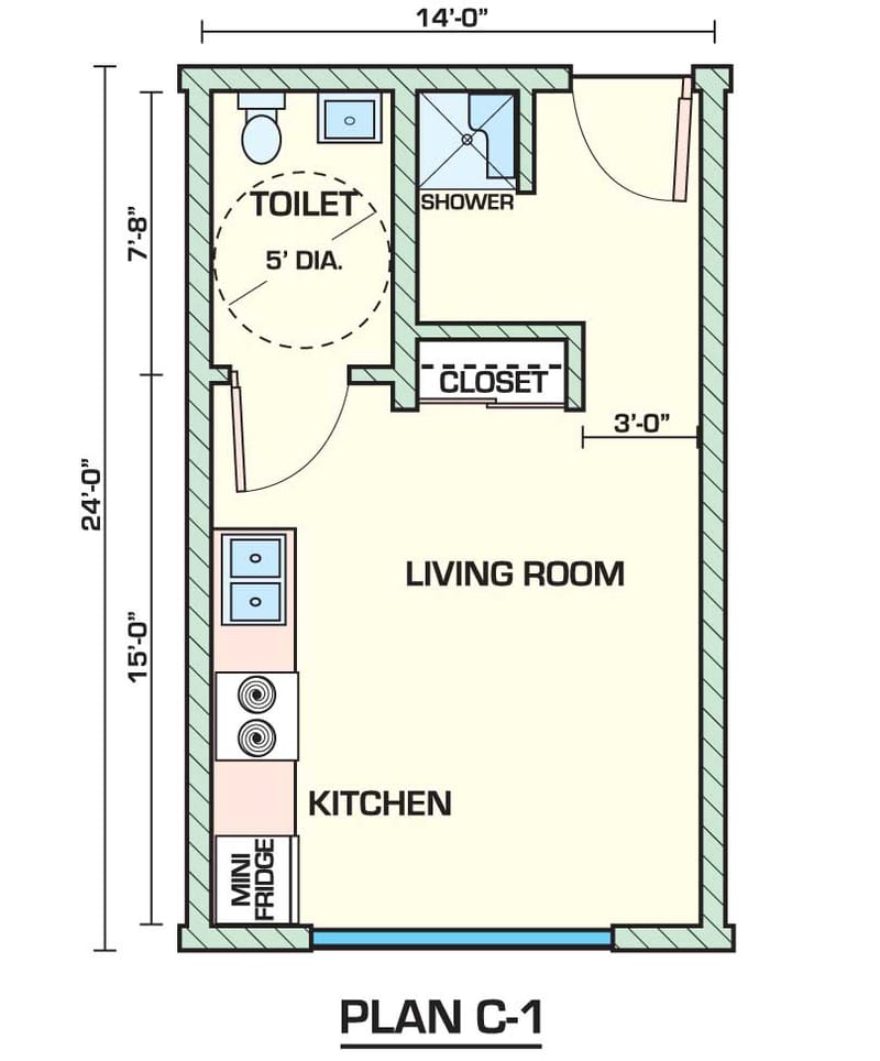 floor plans for a studio apartment 3