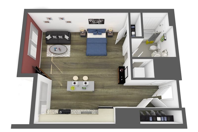 floor plans for a studio apartment 4