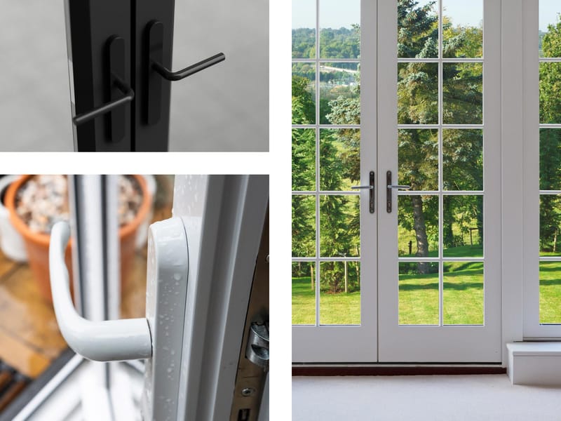 french patio door handle with lock 2