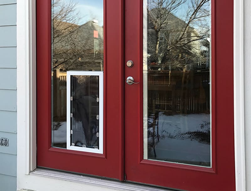 french patio door with dog door 5