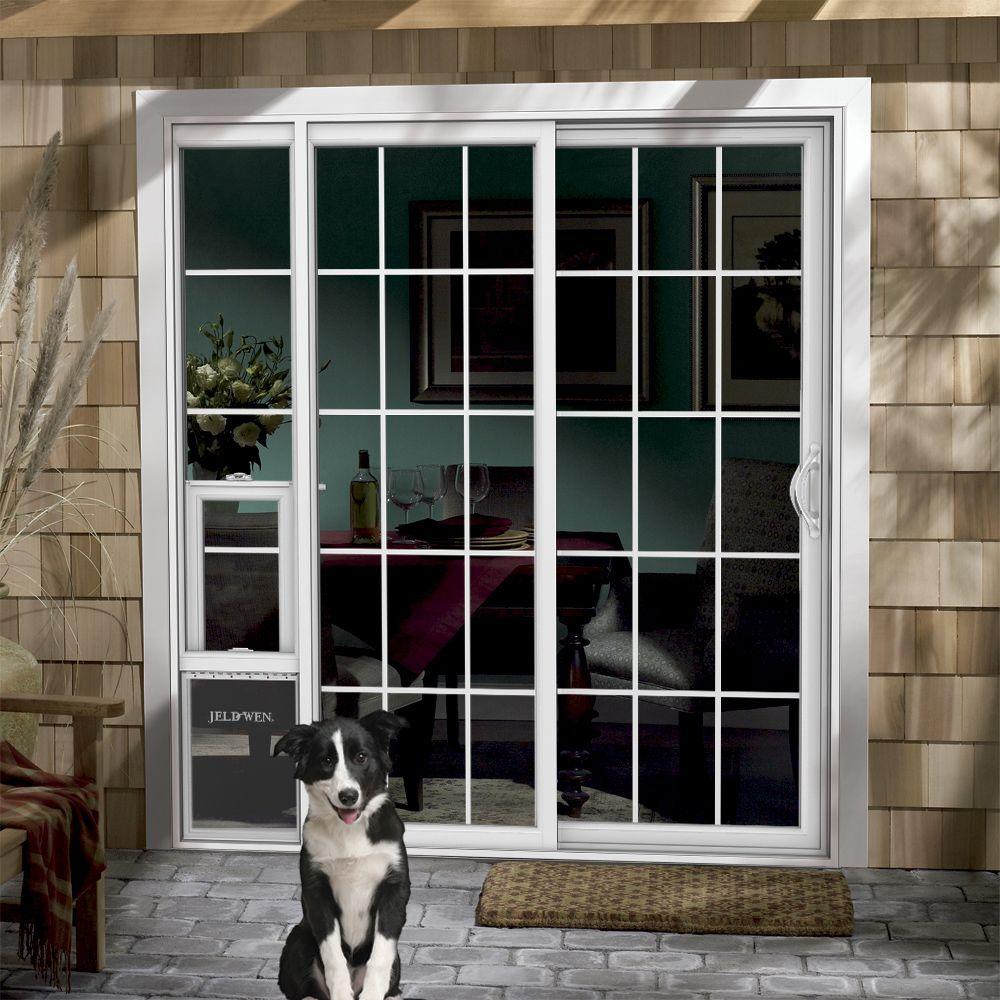 french patio door with dog door 1