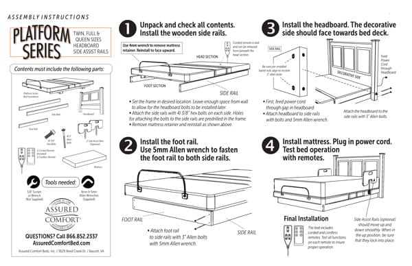 From Box to Bed Quick and Clear Metal Frame Assembly Steps 3
