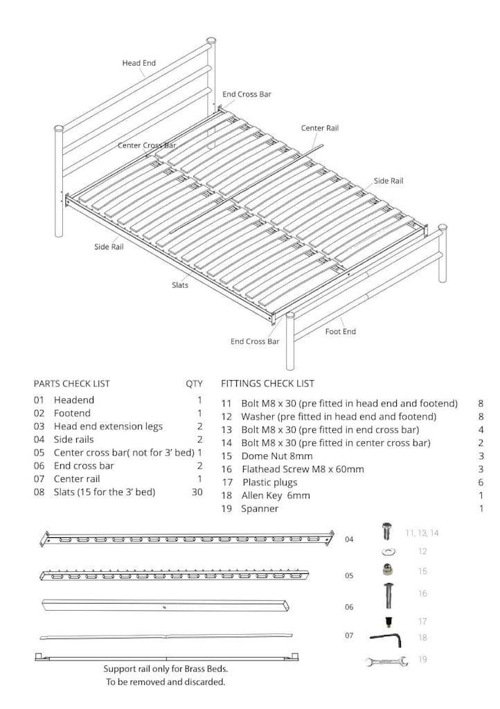 From Box to Bed Quick and Clear Metal Frame Assembly Steps 1