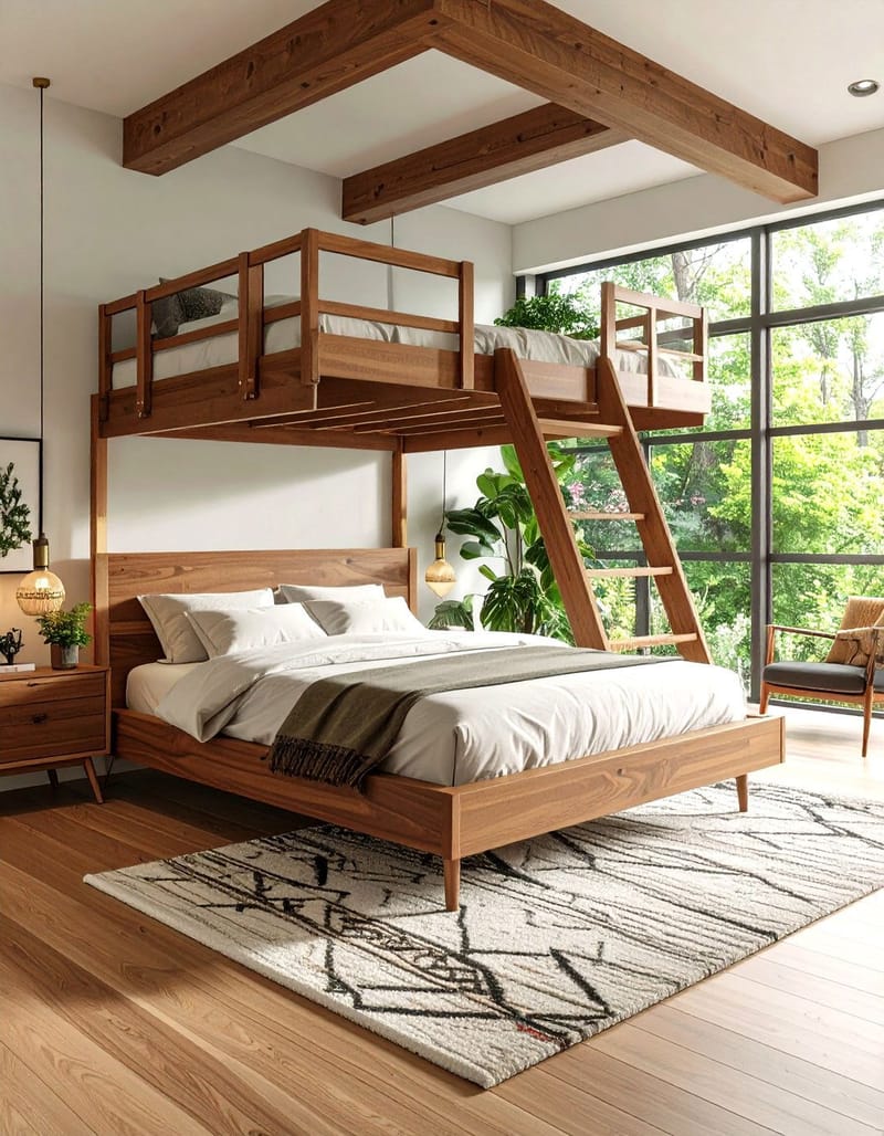 From Function to Form Mid Century Modern Loft Bed Design Principles 1