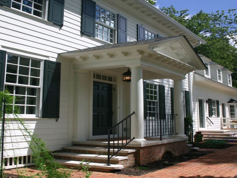 front porch on a colonial home 3