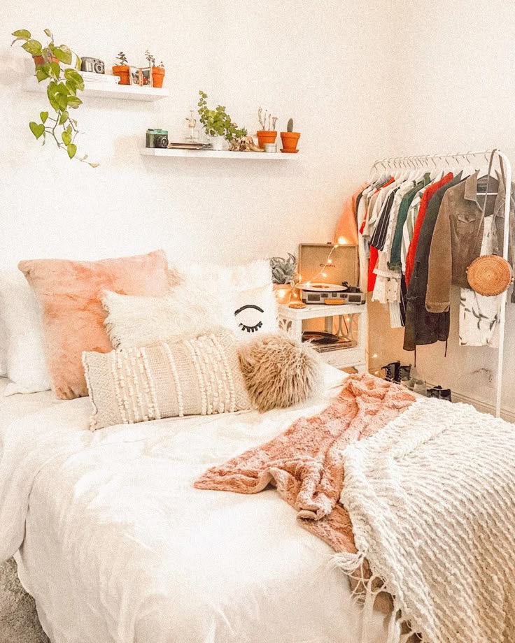 full size bed in small room 3