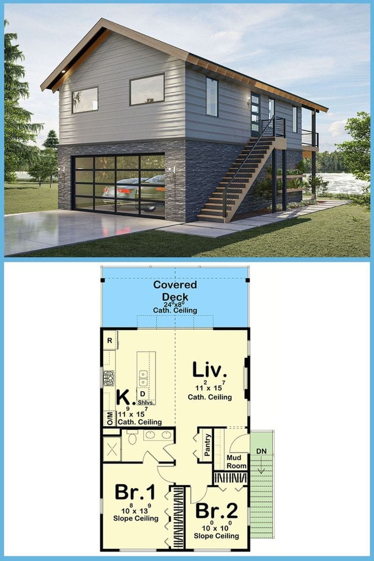 garage with two bedroom apartment 3