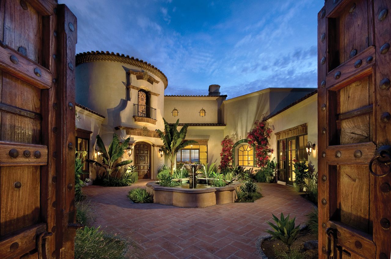 hacienda style home plans with courtyards 5