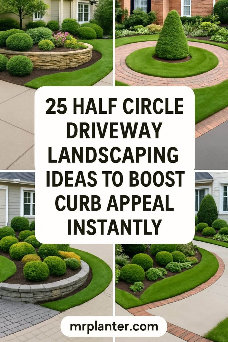 half circle driveway landscape ideas 3