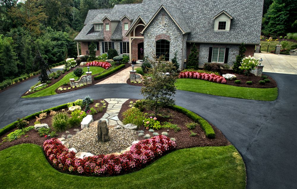 half circle driveway landscape ideas 5