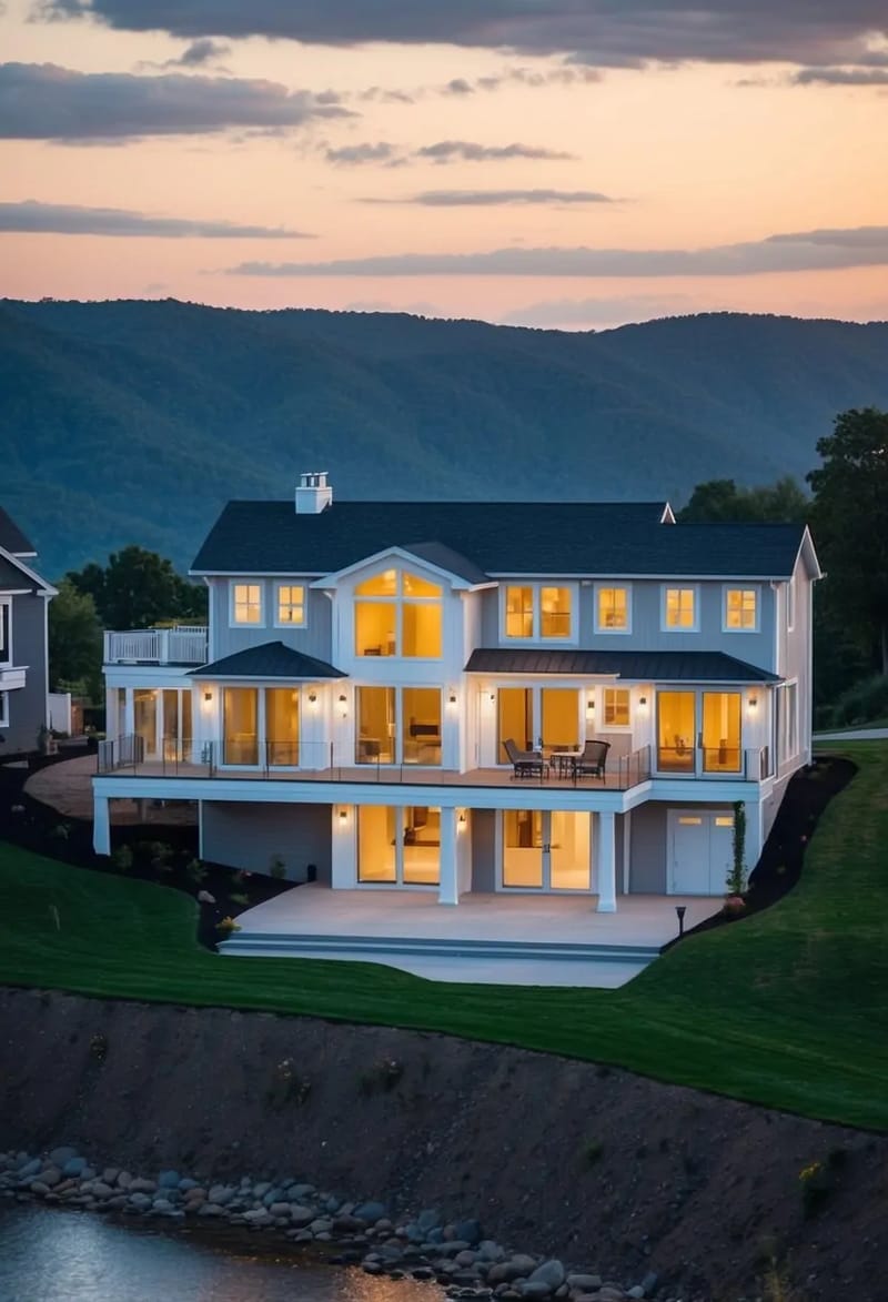 hillside home plans walkout basement 3