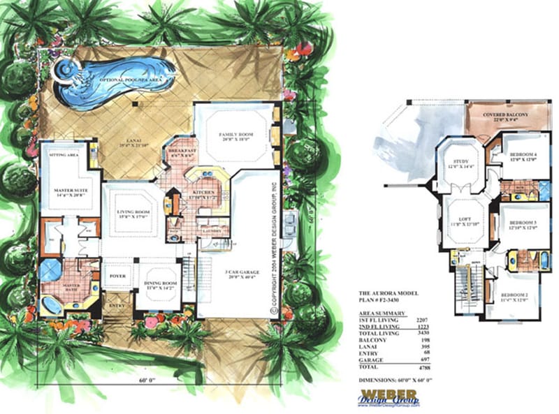 home floor plans with pools 4