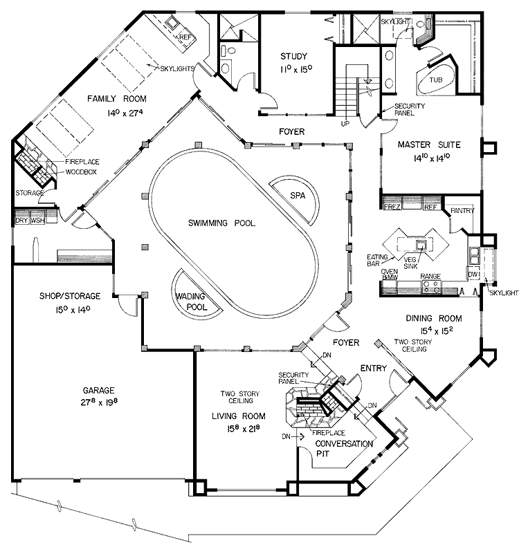 home floor plans with pools 5