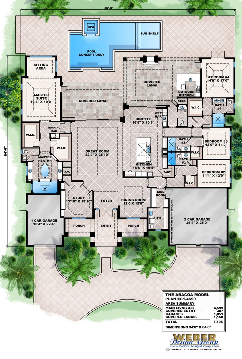 home floor plans with pools 1